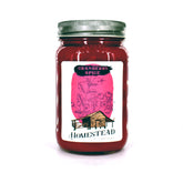 Cranberry Spice Soy Candle 16oz Homestead Mason Jar by Cape Candle