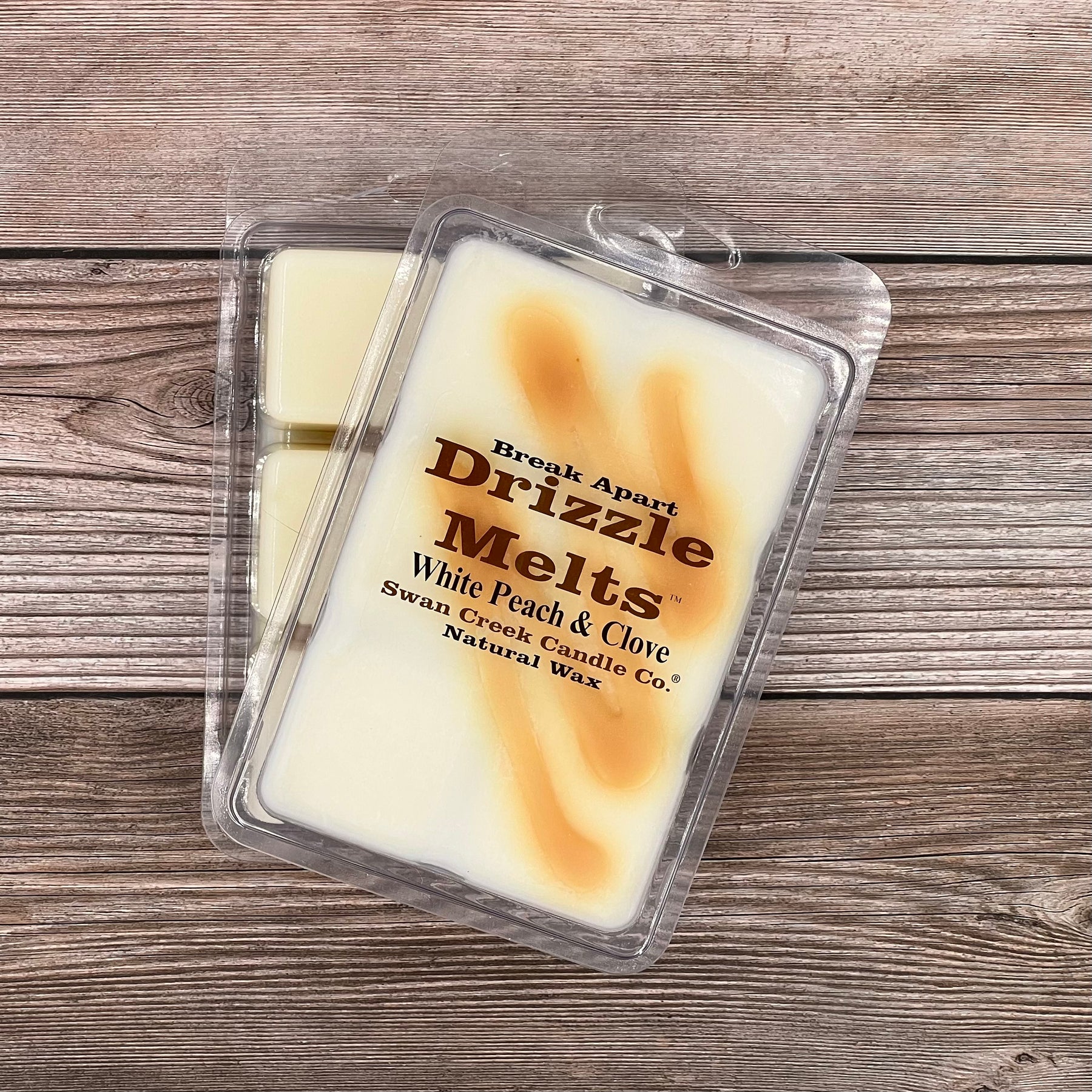 White Peach & Clove 5.25oz Drizzle Melts by Swan Creek Candle