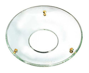 Bobeche - SET OF 2 Clear Plain Glass with Three Gold Hooks 2.75 Inch