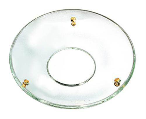 Bobeche - SET OF 2 Clear Plain Glass Large 4 Inch with Three Gold Hooks