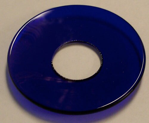 Bobeche - SET OF 2 Blue Cobalt Glass 2.75 Inch