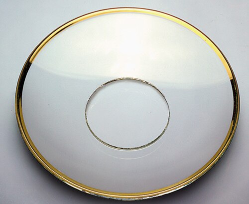Bobeche - SET OF 2 Gold Border Glass 2.75 Inch