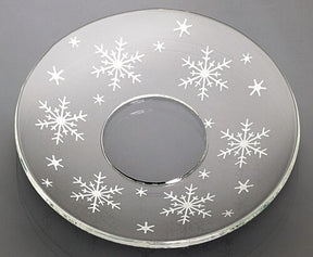 Bobeche - SET OF 2 Snowflakes Glass 2.75 Inch